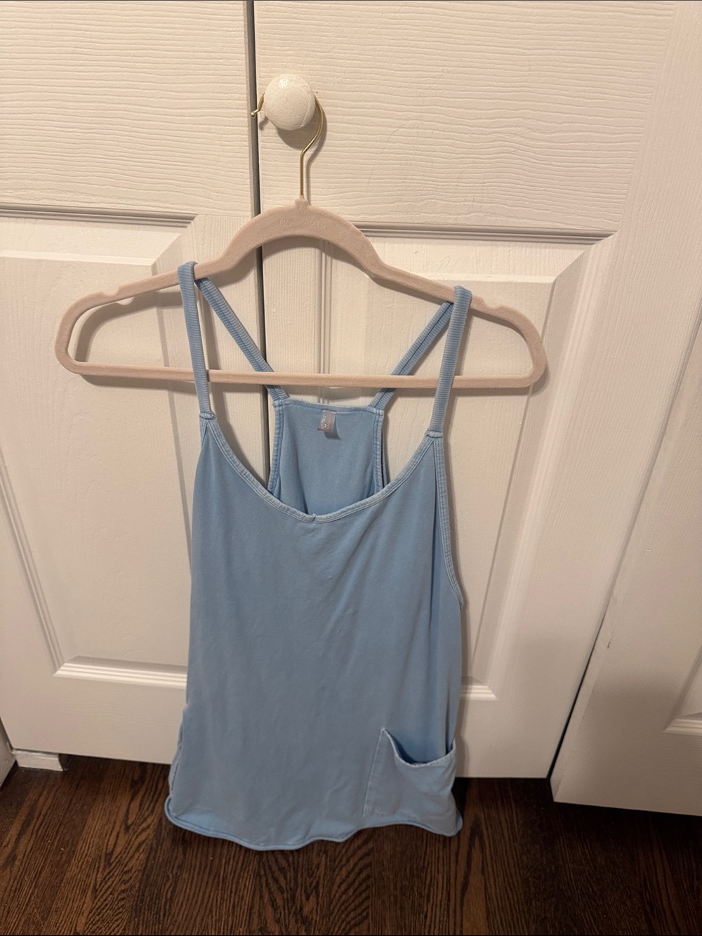Free People Light Blue Mini Slip Dress with Pocket